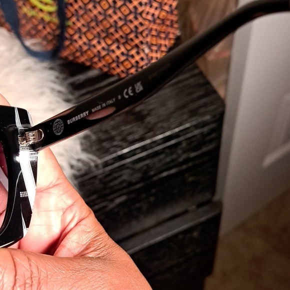 Burberry NWTs Meryl Shiny Black, White Sunglasses main image 11